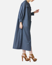 스트레치 트윌 스트라이프 원피스 / Striped Stretch Twill Dress