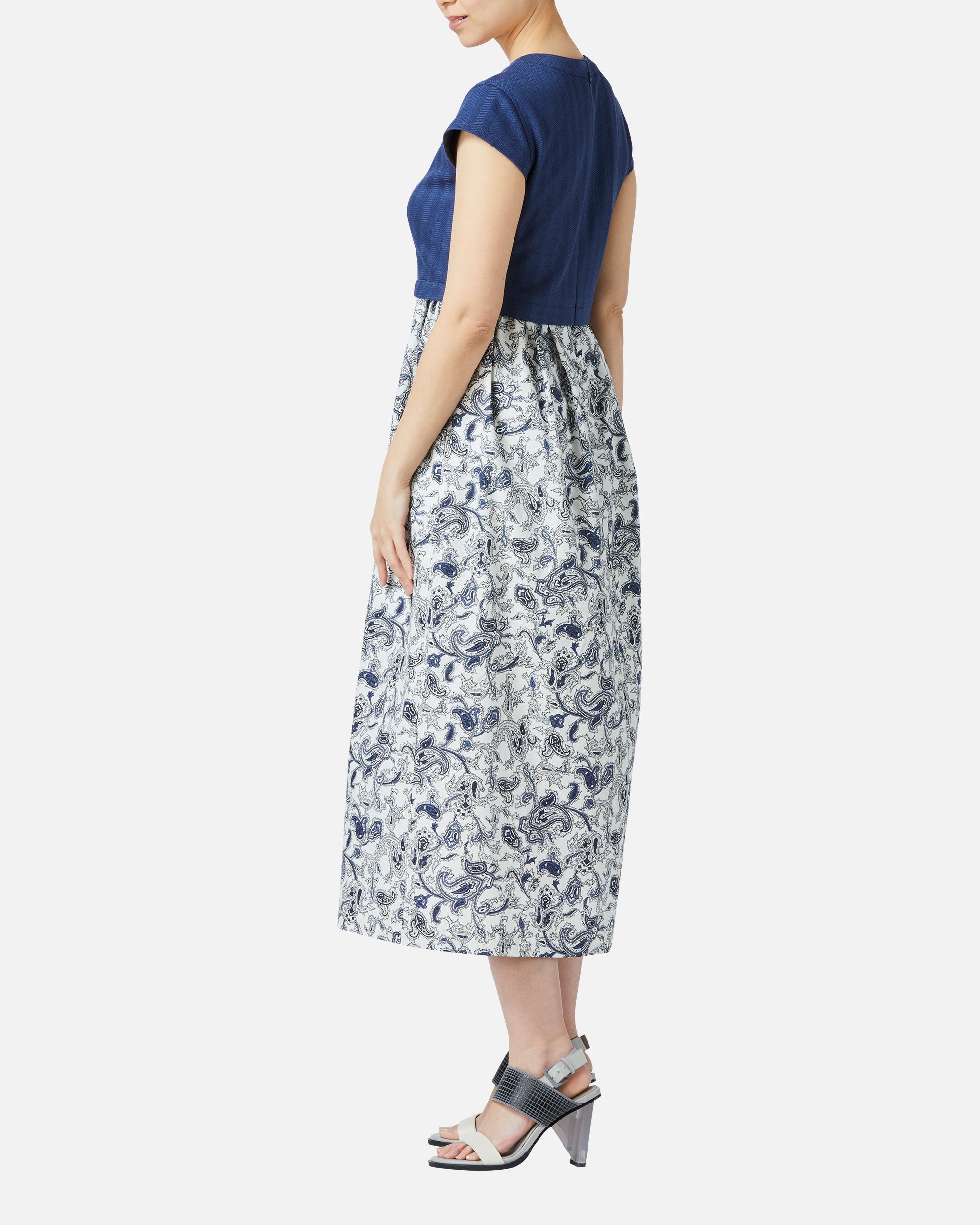 저지 × 페이즐리 프린트 여름 드레스 / Jersey Summer Dress with Paisley Print