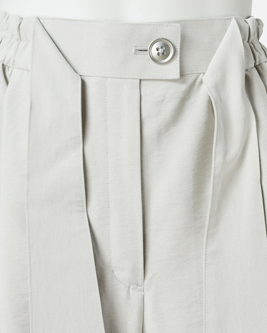 리본 개더 팬츠 / Gathered Waist Pants with Ribbon
