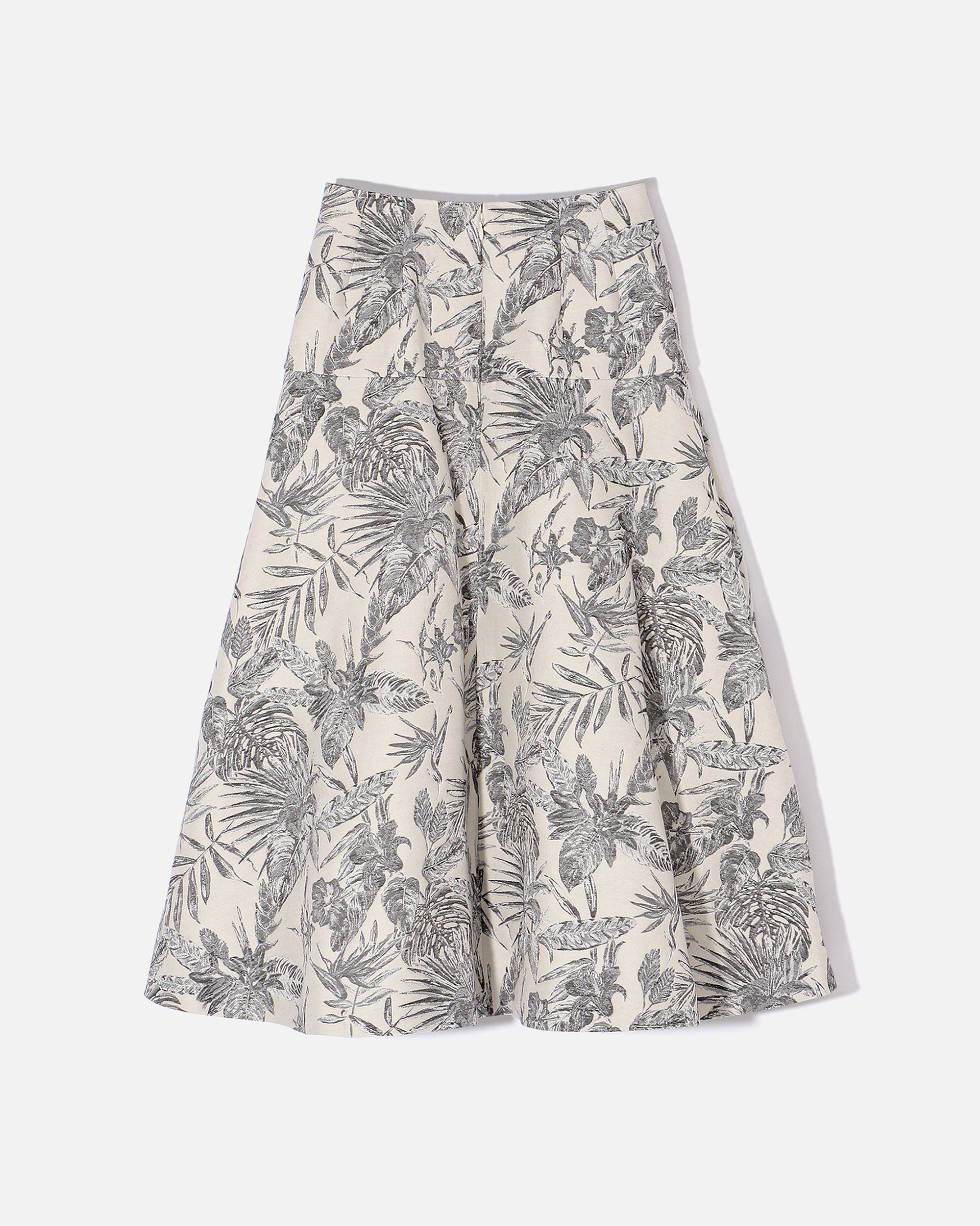 코튼 폴리에스테르 자카드 플레어 스커트 / Cotton Polyester Jacquard Flared Skirt