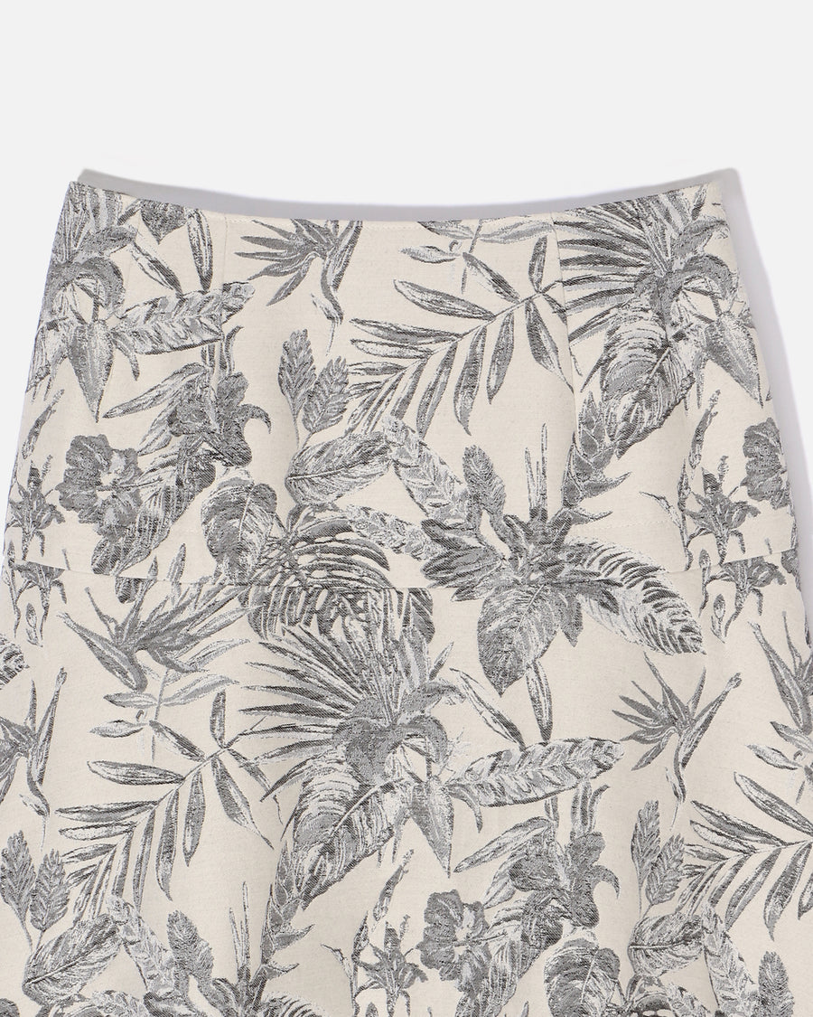 코튼 폴리에스테르 자카드 플레어 스커트 / Cotton Polyester Jacquard Flared Skirt