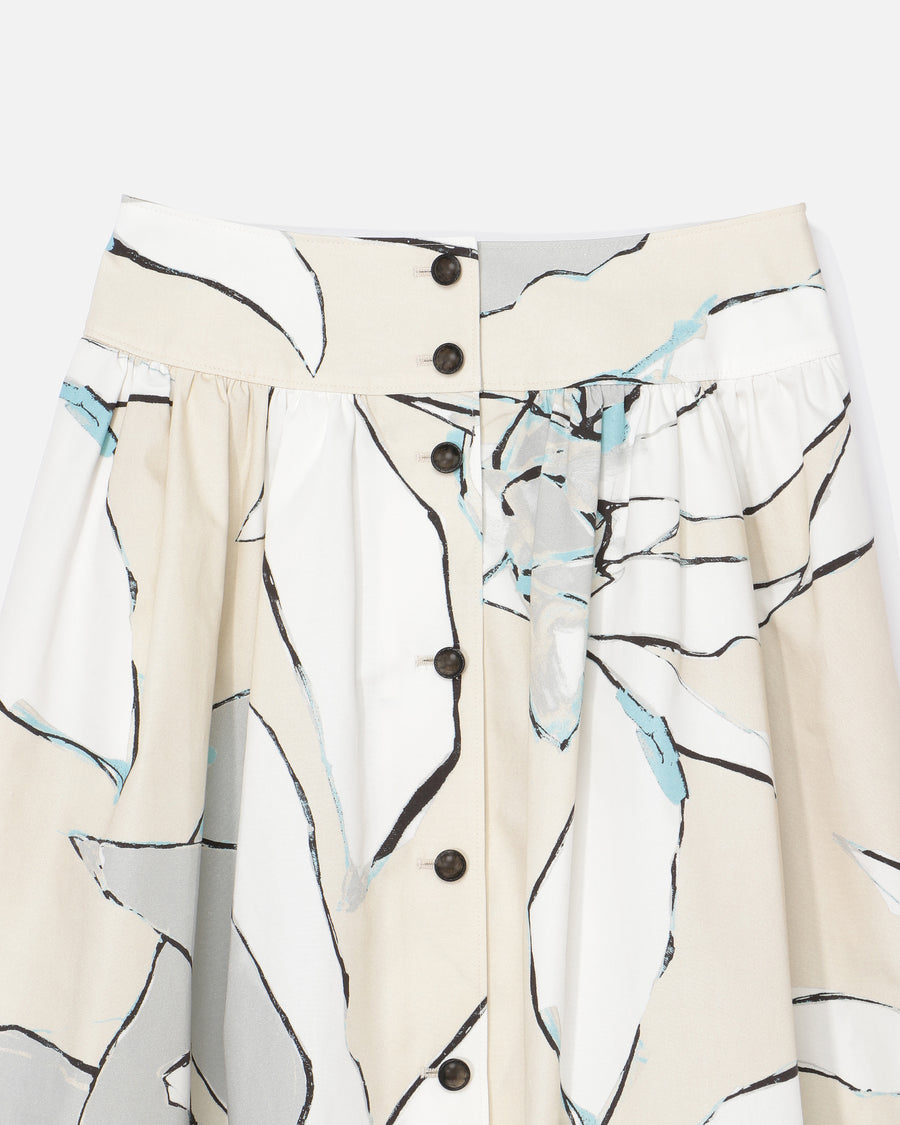 보타니컬 무늬 스커트 / Botanical Print Skirt