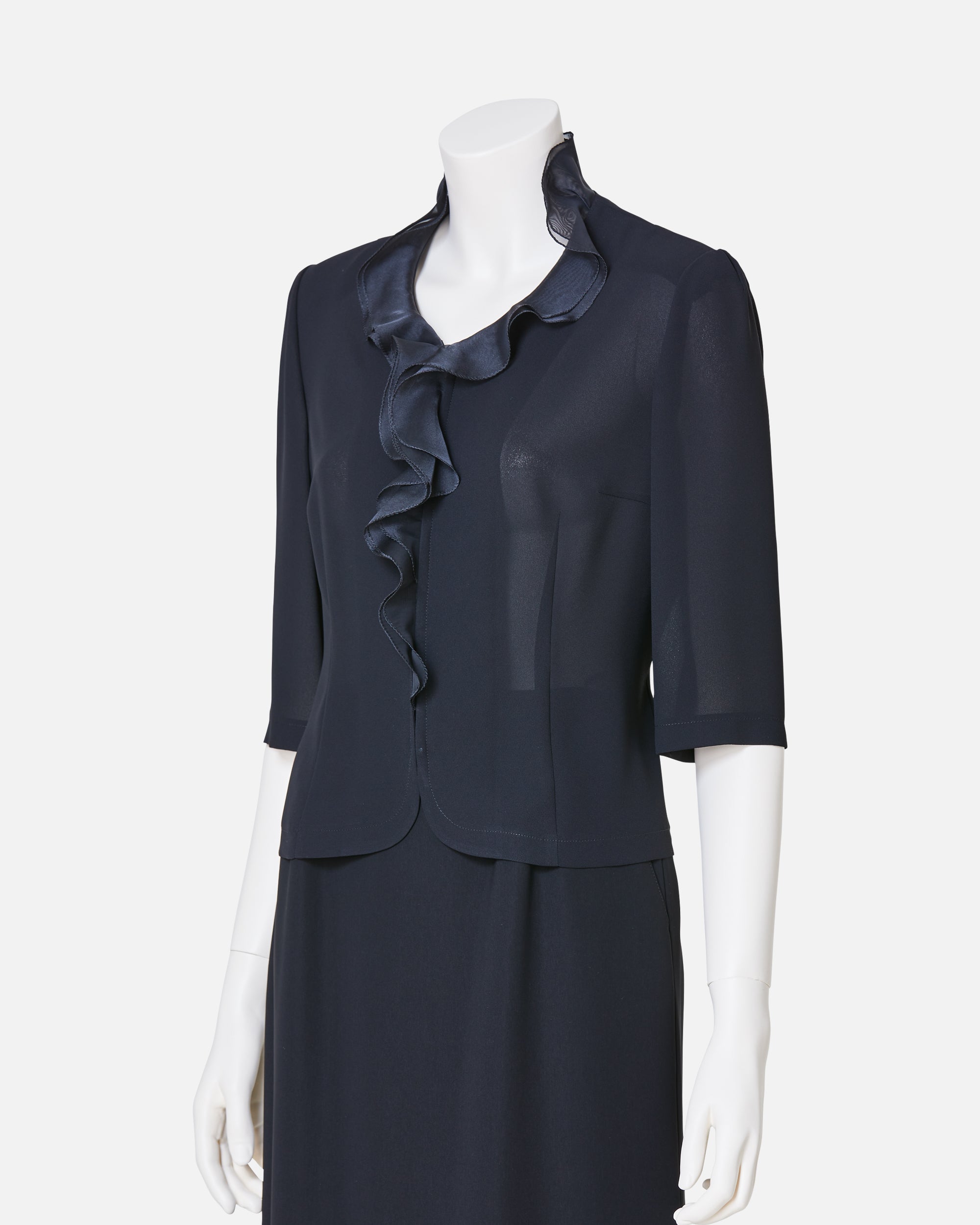 블랙 조젯 블라우스 / Black Georgette Blouse