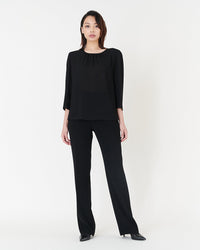 블랙 조젯 블라우스 / Black Georgette Blouse
