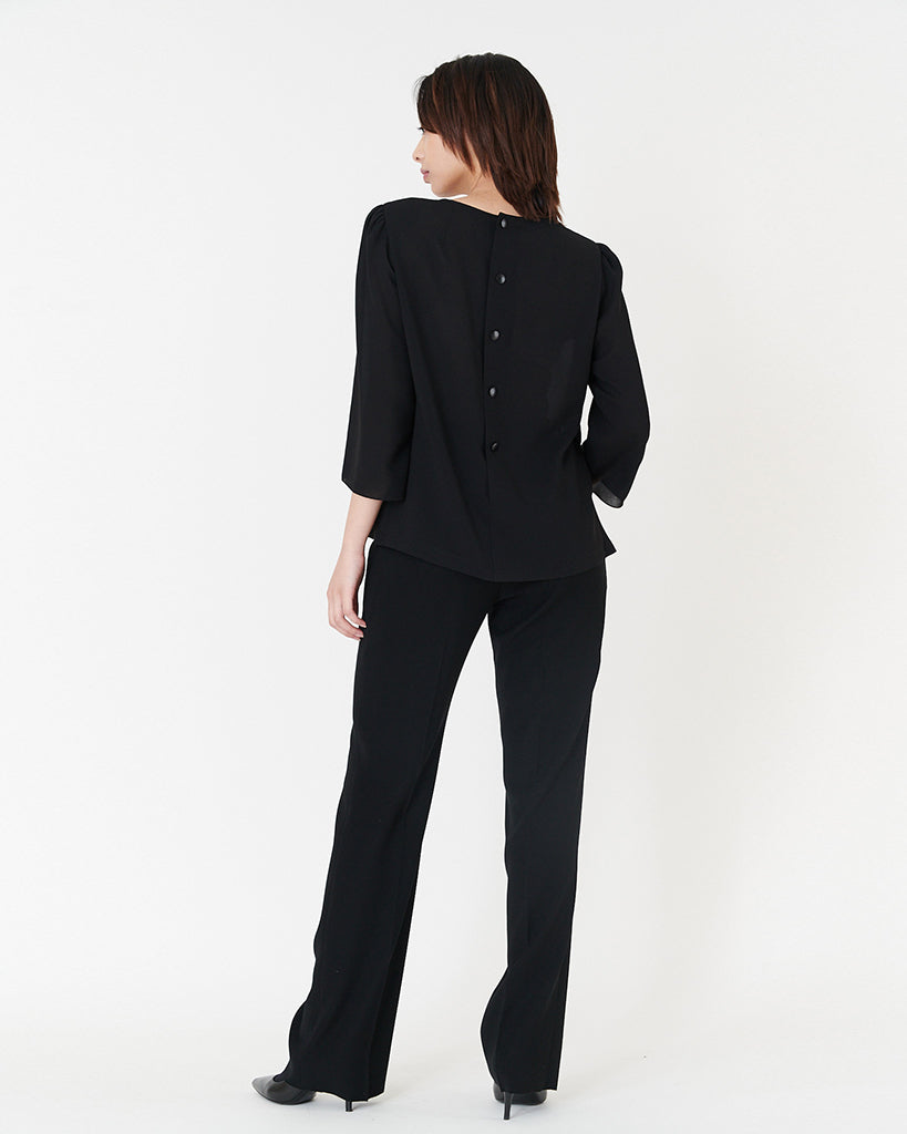블랙 조젯 블라우스 / Black Georgette Blouse