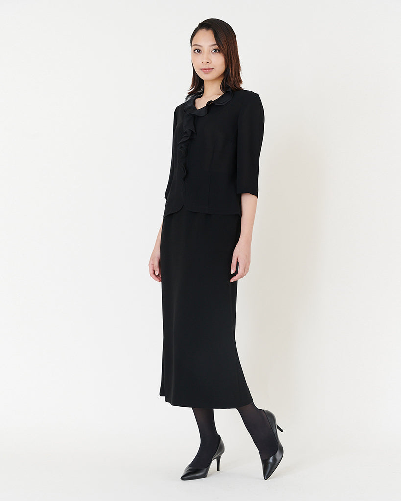 블랙 조젯 블라우스 / Black Georgette Blouse