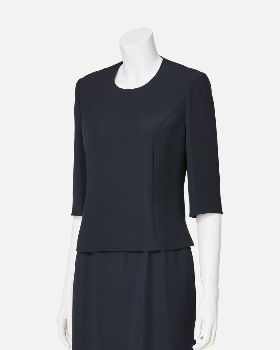 블랙 크레이프 블라우스 / Black Crape Blouse