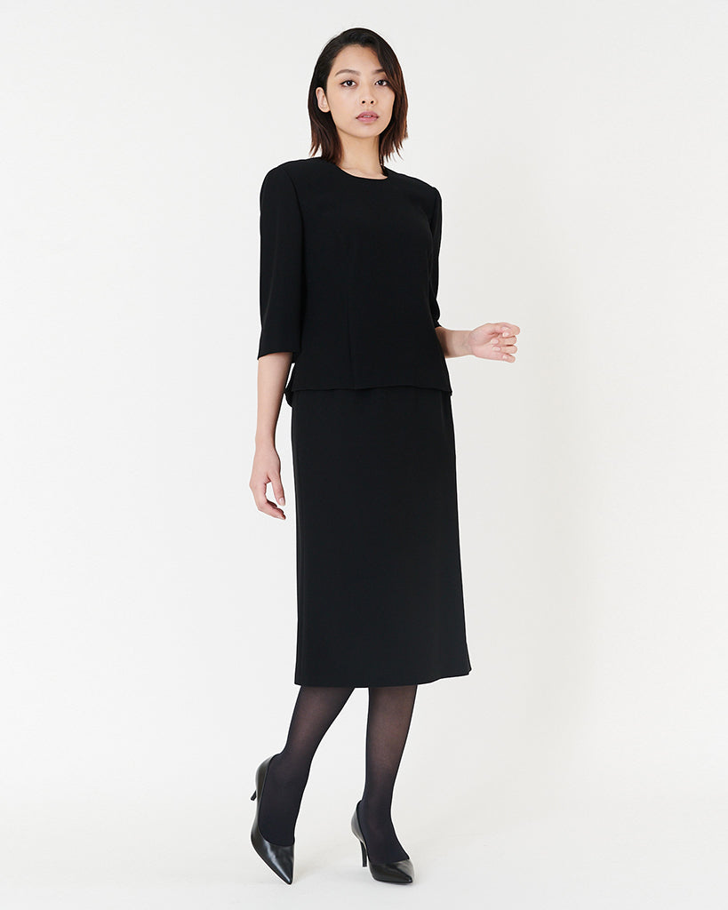 블랙 크레이프 블라우스 / Black Crape Blouse