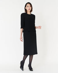블랙 크레이프 블라우스 / Black Crape Blouse