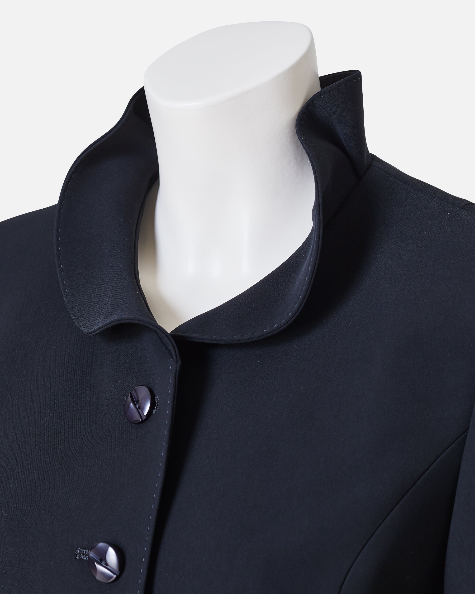 프릴 컬러 블랙 재킷 / Frill Collar Black Jacket