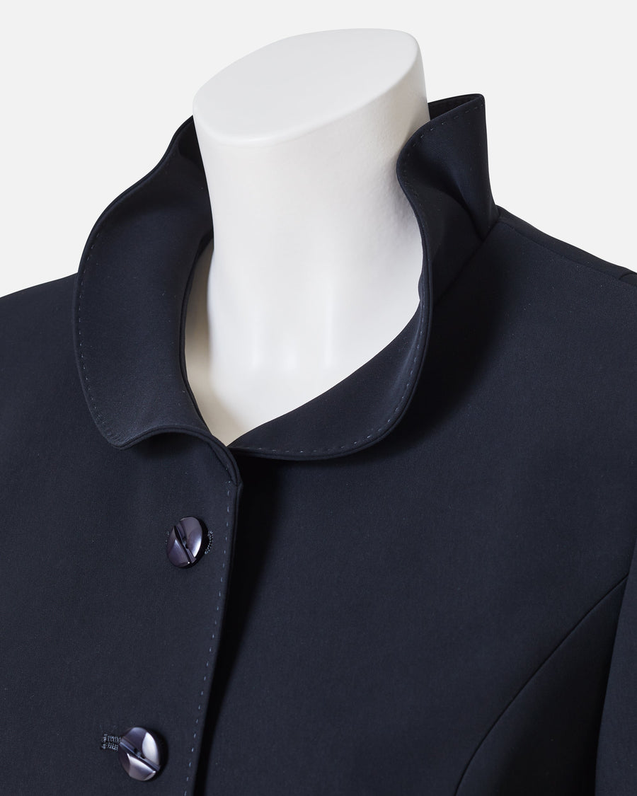 프릴 컬러 블랙 재킷 / Frill Collar Black Jacket