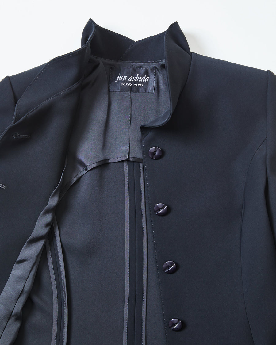 프릴 컬러 블랙 재킷 / Frill Collar Black Jacket