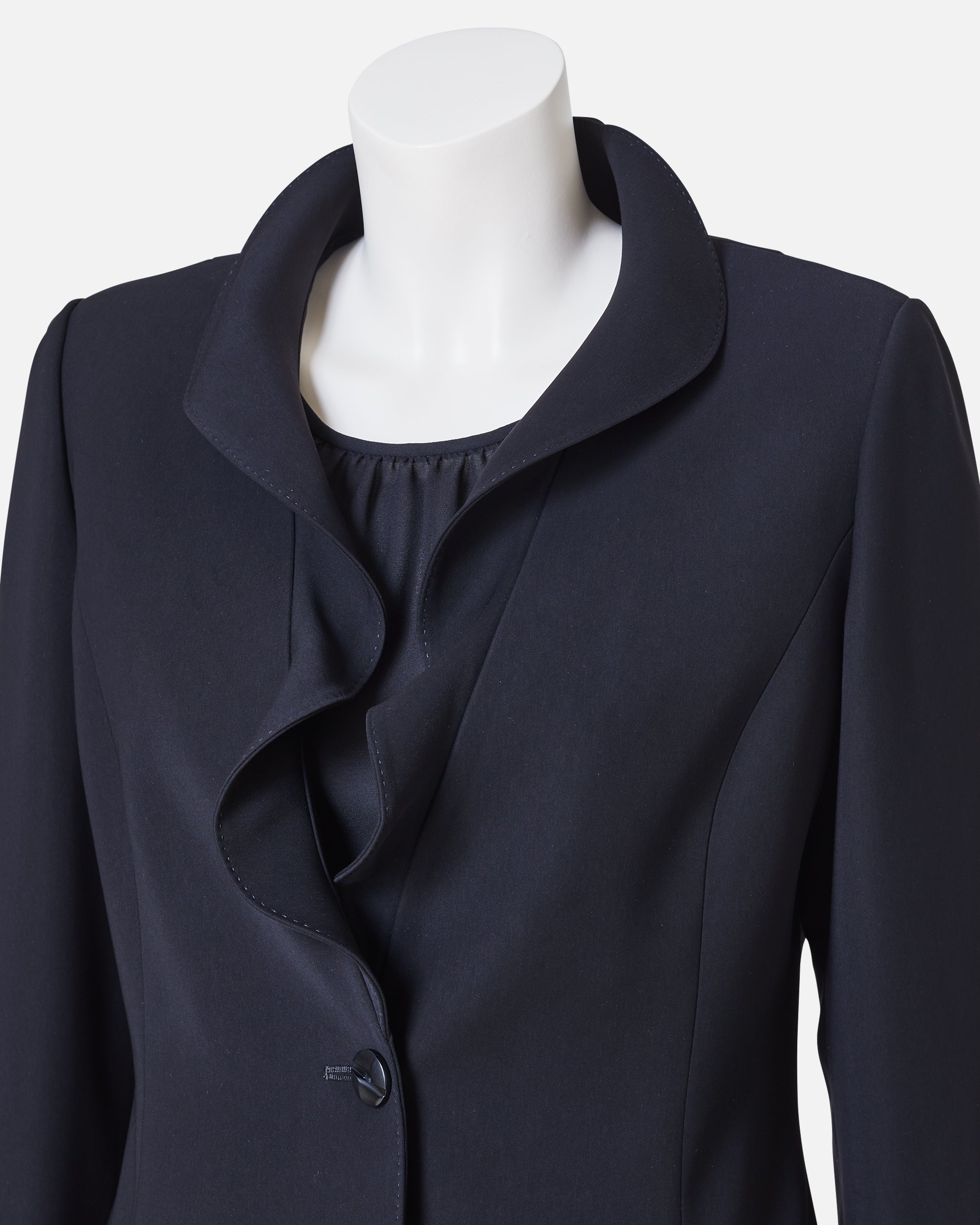 프릴 블랙 재킷 / Frill Lapel Black Jacket
