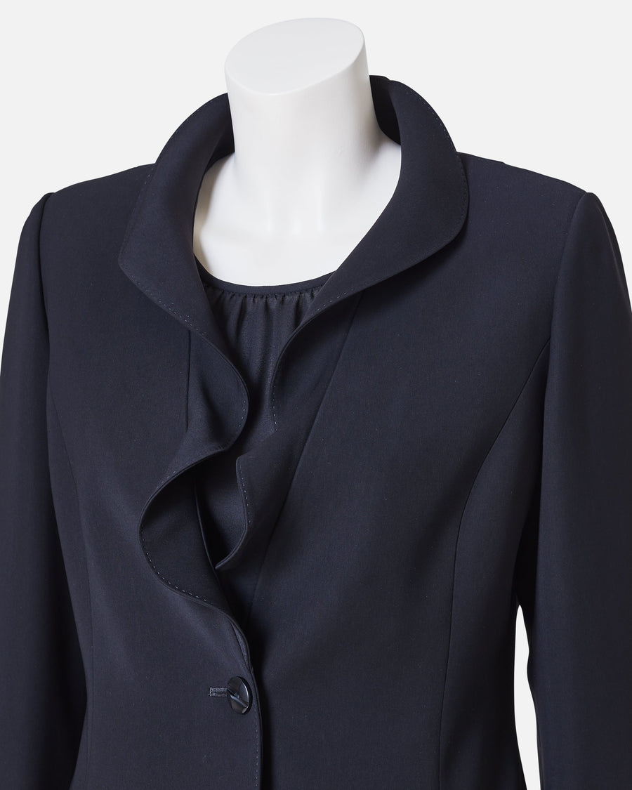 프릴 블랙 재킷 / Frill Lapel Black Jacket