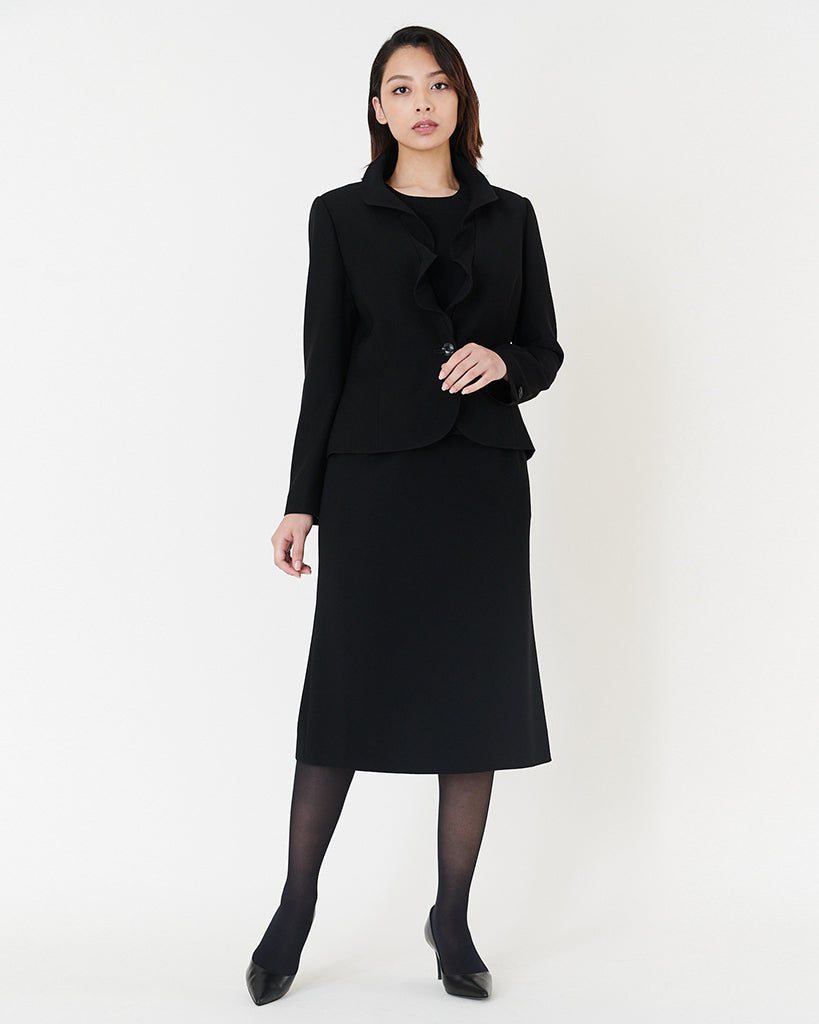 프릴 블랙 재킷 / Frill Lapel Black Jacket
