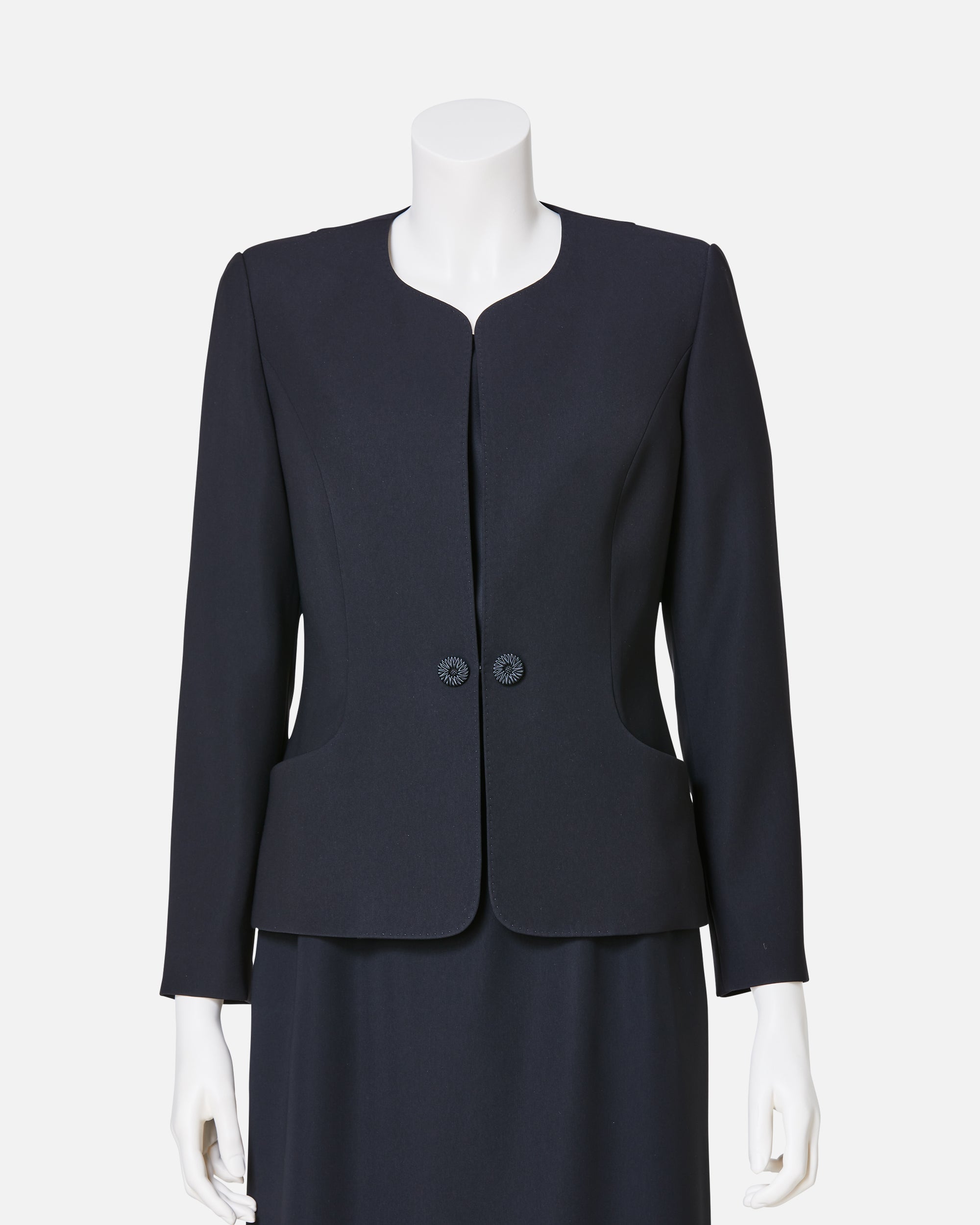 노 컬러 블랙 재킷 / Collarless Black Jacket