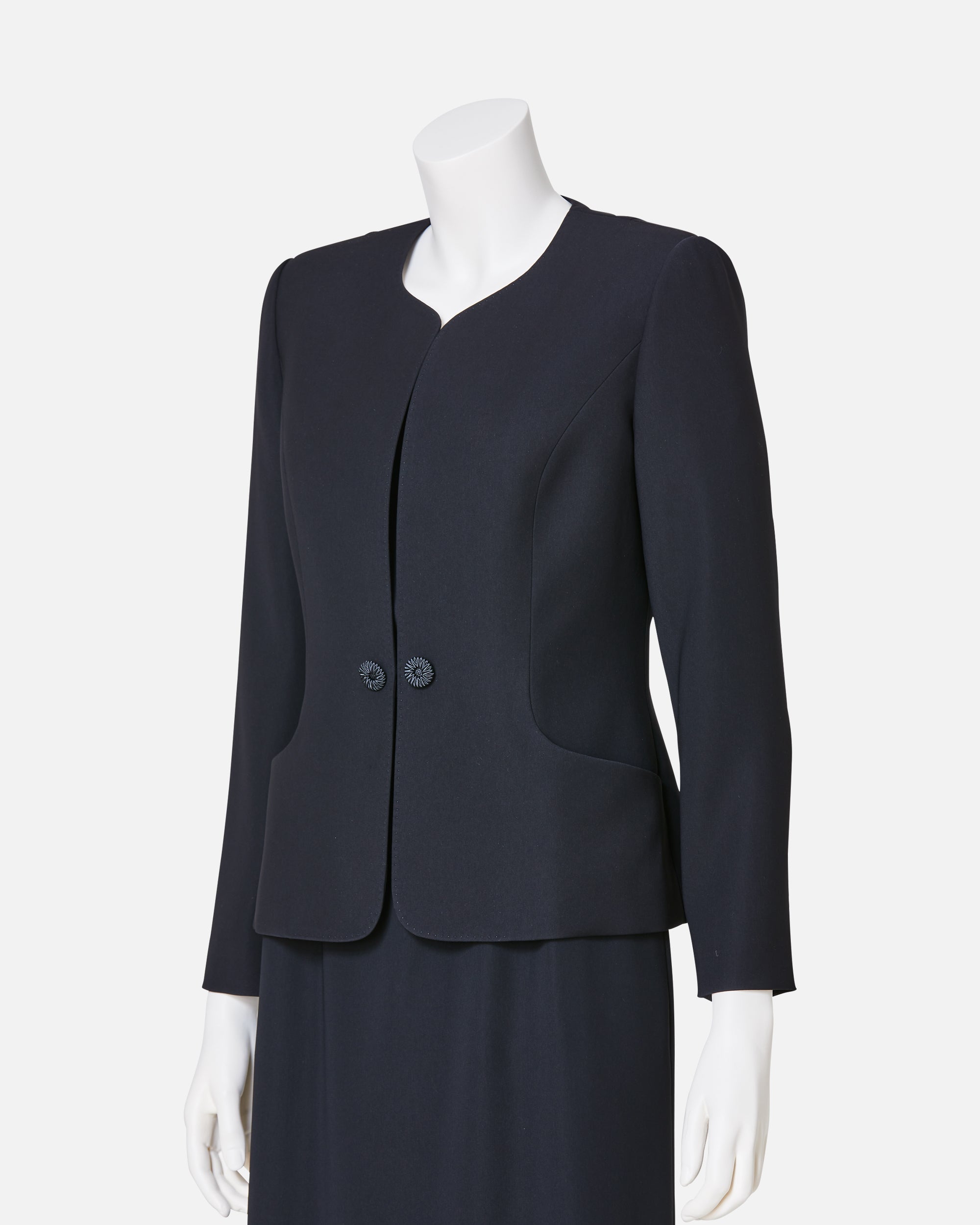 노 컬러 블랙 재킷 / Collarless Black Jacket