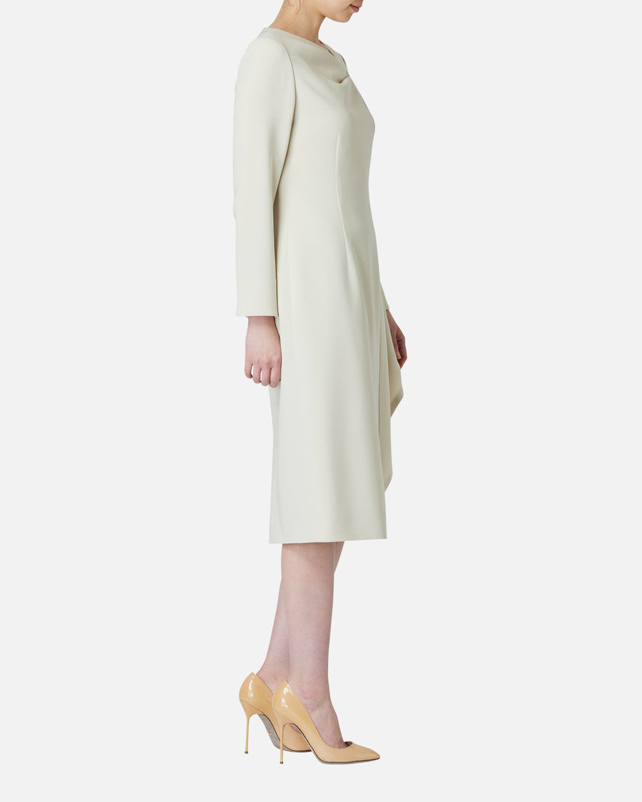 트리아세테이트 폴리에스테르 드레이프 원피스 / Triacetate Polyester Blended Draped Dress