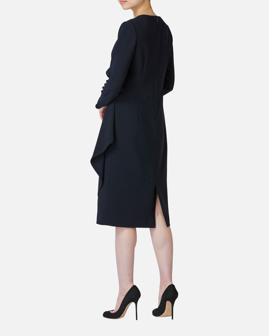 트리아세테이트 폴리에스테르 드레이프 원피스 / Triacetate Polyester Blended Draped Dress