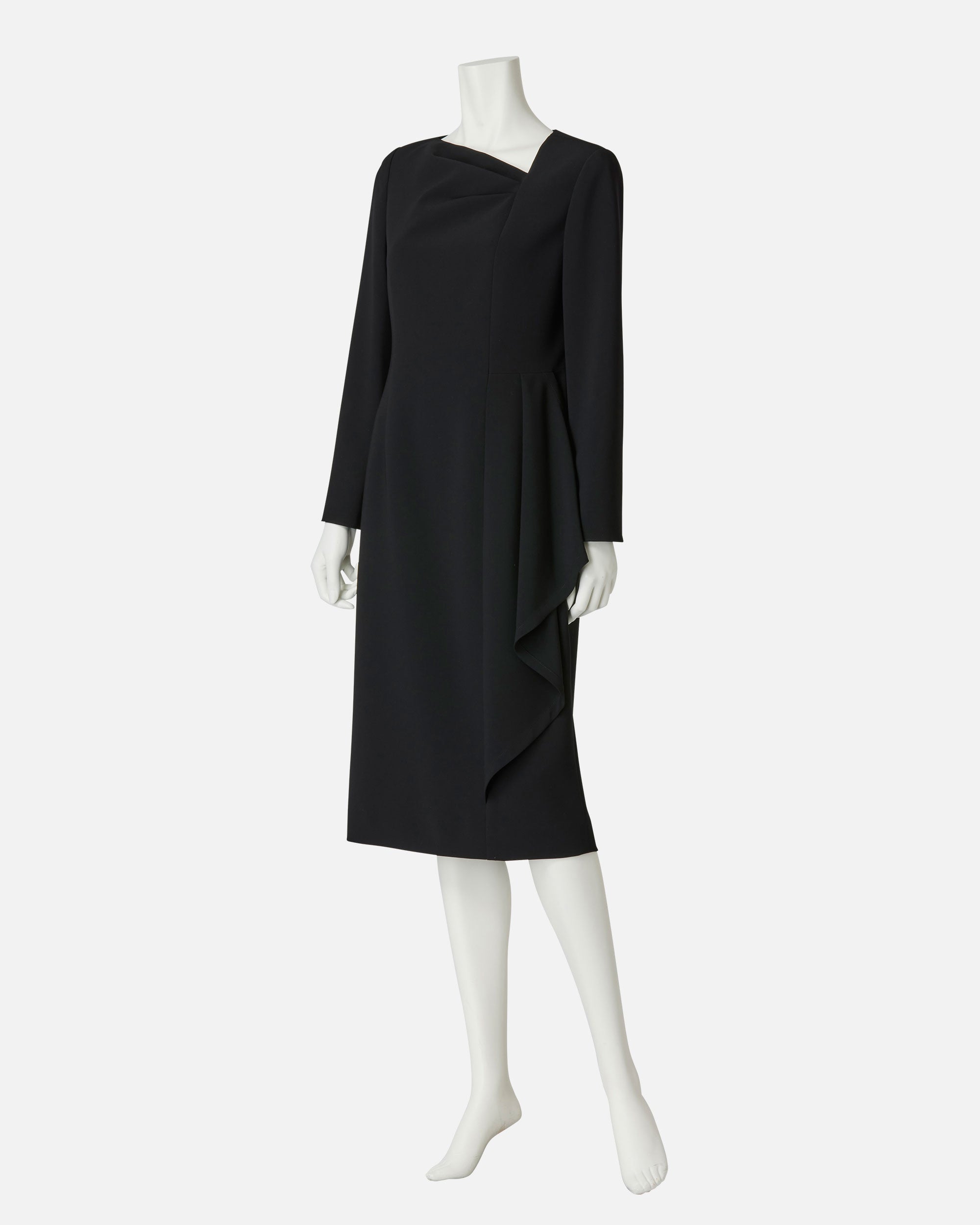 트리아세테이트 폴리에스테르 드레이프 원피스 / Triacetate Polyester Blended Draped Dress