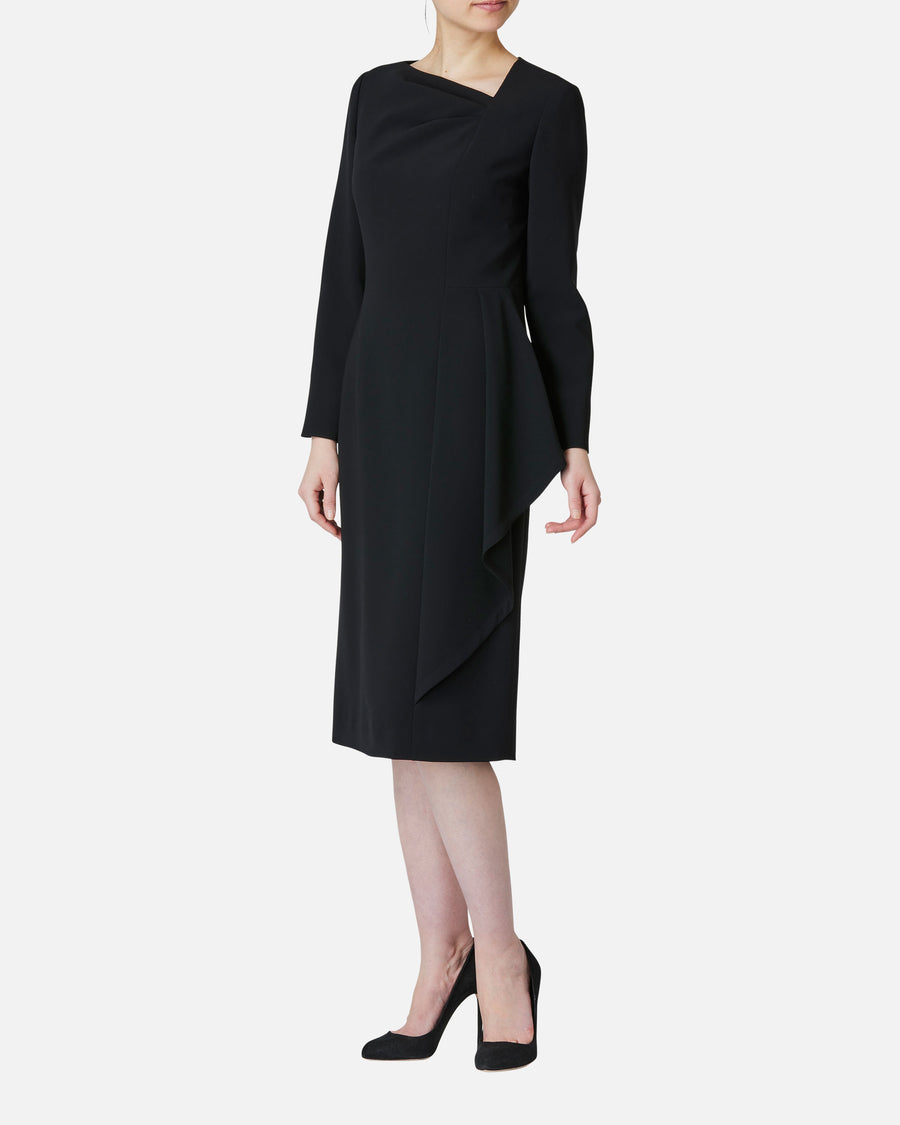 트리아세테이트 폴리에스테르 드레이프 원피스 / Triacetate Polyester Blended Draped Dress
